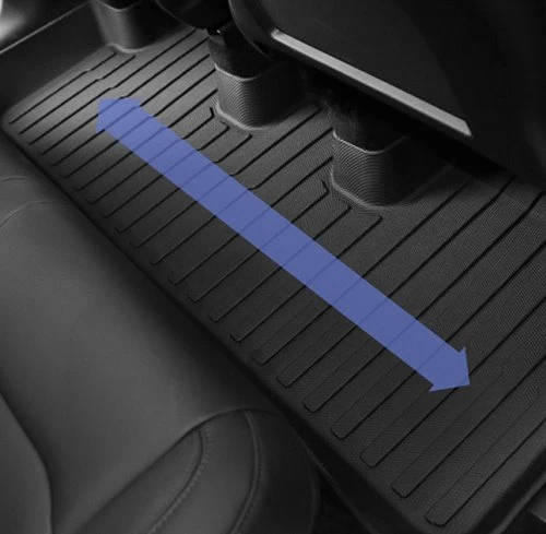 Tesla Model 3 Model Y TPE rear floor mats won't get stuck on the main track